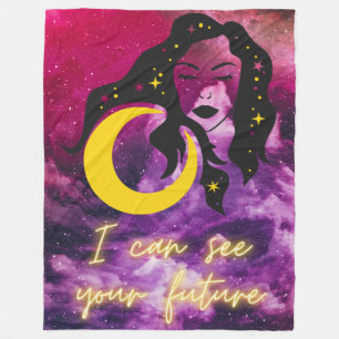 Fortune Teller - "I can see your future" Galaxy Fleece Blanket