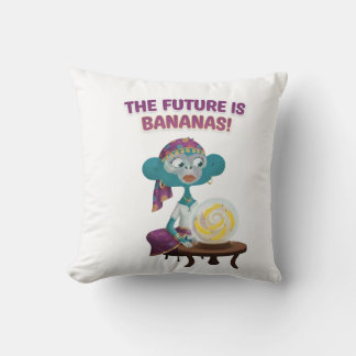 fortune teller monkey throw pillow