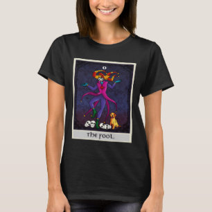 Fortune Teller Mythical The Fool with skulls Tarot T-Shirt