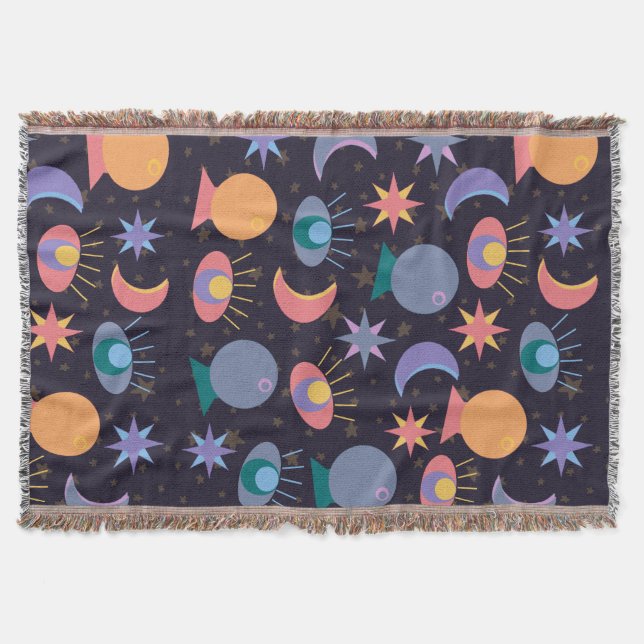 Fortune Teller Pattern Throw Blanket (Front)