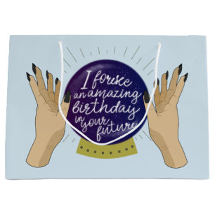 Fortune Teller, Psychic, Crystal Ball Birthday Large Gift Bag