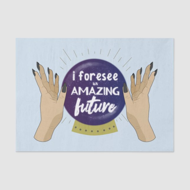 Fortune Teller, Psychic, Magic Crystal Ball Tissue Paper (Front)