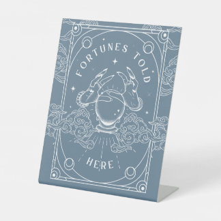 Fortunes Told Here Blue  Pedestal Sign