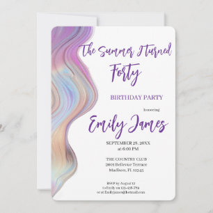 Forty 40th Birthday Invitation For Woman