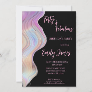 Forty 40th Birthday Invitation For Woman