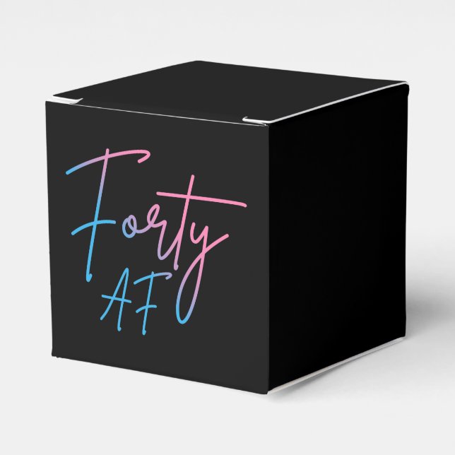 Forty AF II - Birthday Gift Favor Box (Front Side)