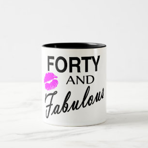Forty And Fabulous Two-Tone Coffee Mug