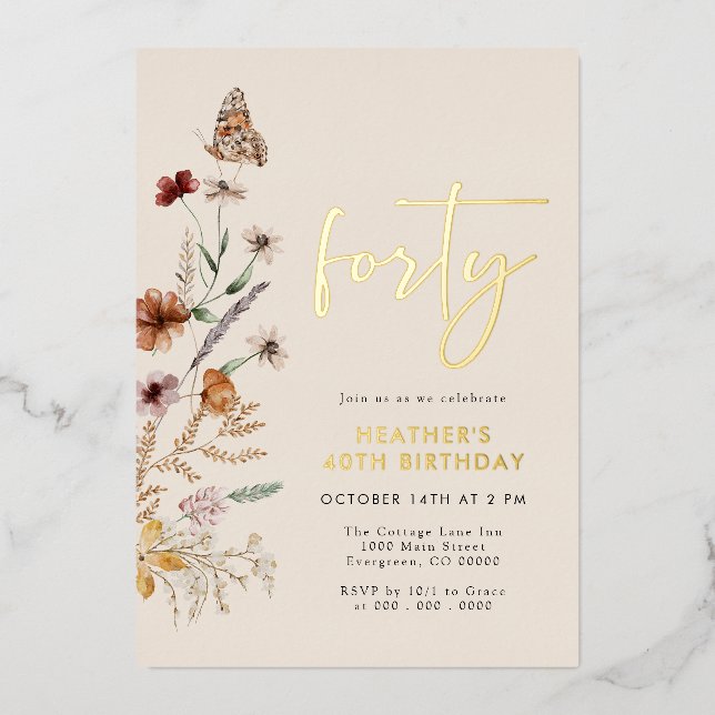 Forty Birthday  (Front)
