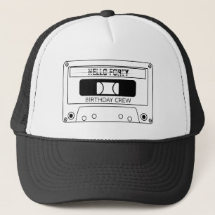 Forty Birthday Crew 1985 Cassette Birthday Family Trucker Hat