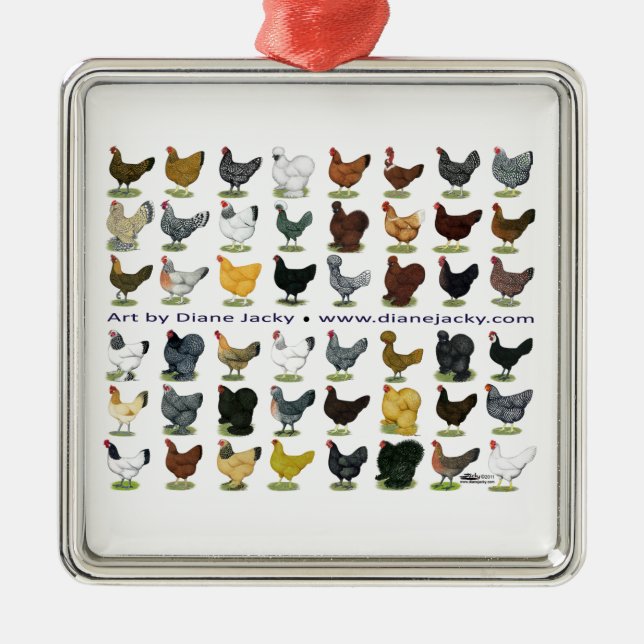 Forty-eight Hen Promo Metal Ornament (Front)