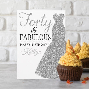Forty & Fabulous 40th Birthday Card