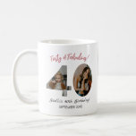 Forty & Fabulous Custom Photo 40th Birthday  Coffee Mug<br><div class="desc">Start every morning with a smile using our personalized "Forty & Fabulous" coffee mug! This custom design features your favourite photos beautifully displayed within the large "40" numerals, making it the perfect keepsake for celebrating this milestone birthday. Whether it's for your morning coffee, afternoon tea, or evening cocoa, this mug...</div>