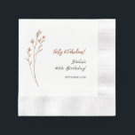 Forty & Fabulous Elegant 40th Birthday Party  Napkin<br><div class="desc">Elevate your 40th birthday celebration with our elegant "Forty & Fabulous" party napkins! Featuring a sophisticated botanical design with delicate branch illustrations and beautiful typography, these napkins add a touch of class to your milestone birthday party. The clean, minimalist aesthetic pairs perfectly with any table setting while celebrating this special...</div>