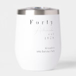 Forty Minimal 40th Birthday Party Favour<br><div class="desc">This is a modern, personalized 40th birthday party design. It is a minimal design, in stylish black and white typography. It has "Forty" and space you to add your name in stylish script typography and year established. Perfect for a cool and fun, 40th birthday party or celebration and ideal as...</div>