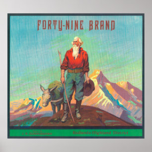 Forty Nine Orange LabelRedlands, CA Poster