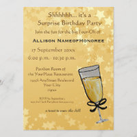 Forty Years Old Birthday Champagne Toast