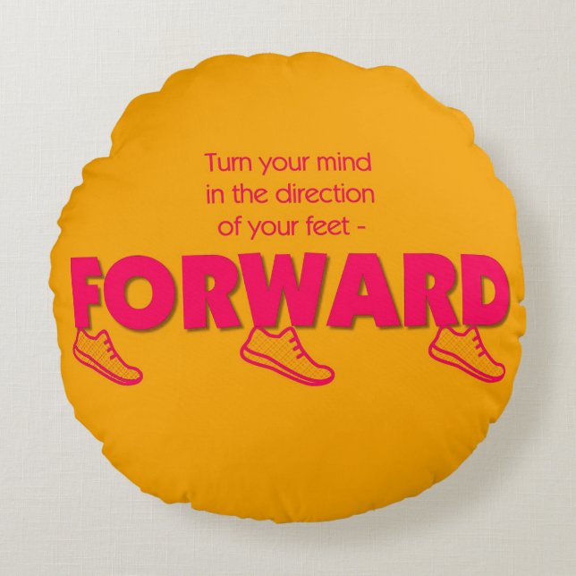 FORWARD Collection Round Pillow (Front)