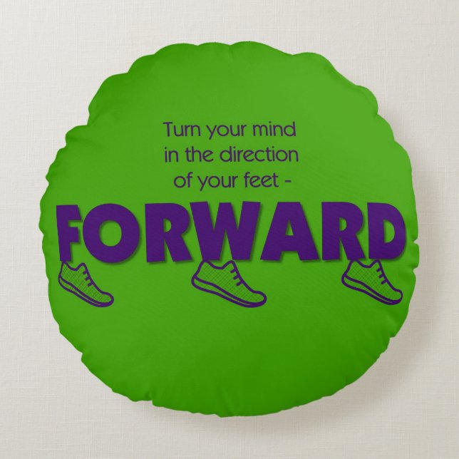 FORWARD Collection Round Pillow (Front)