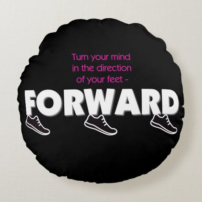FORWARD Collection Round Pillow (Front)