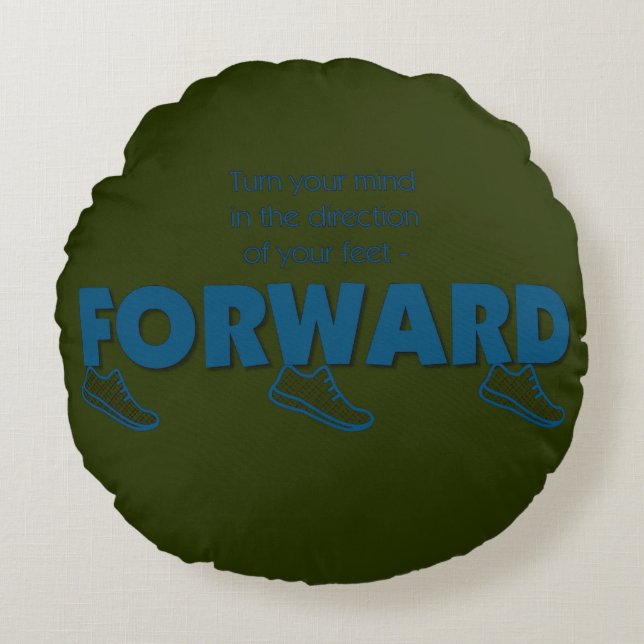 FORWARD Collection Round Pillow (Front)