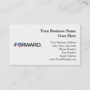 Forward for Obama 2012 Business Card
