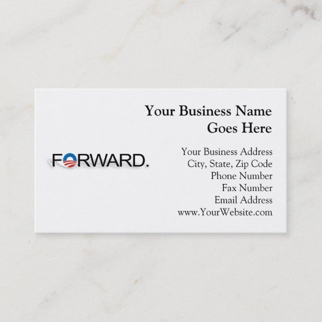 Forward for Obama 2012 Business Card (Front)