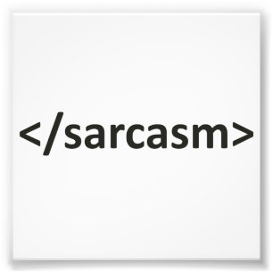 Forward Slash Sarcasm Code Photo Print