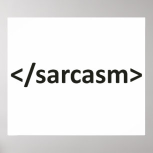 Forward Slash Sarcasm Code Poster