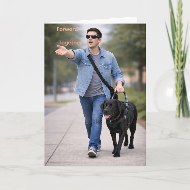 Forward Together – Guide Dog Team Graduation Card (Front)