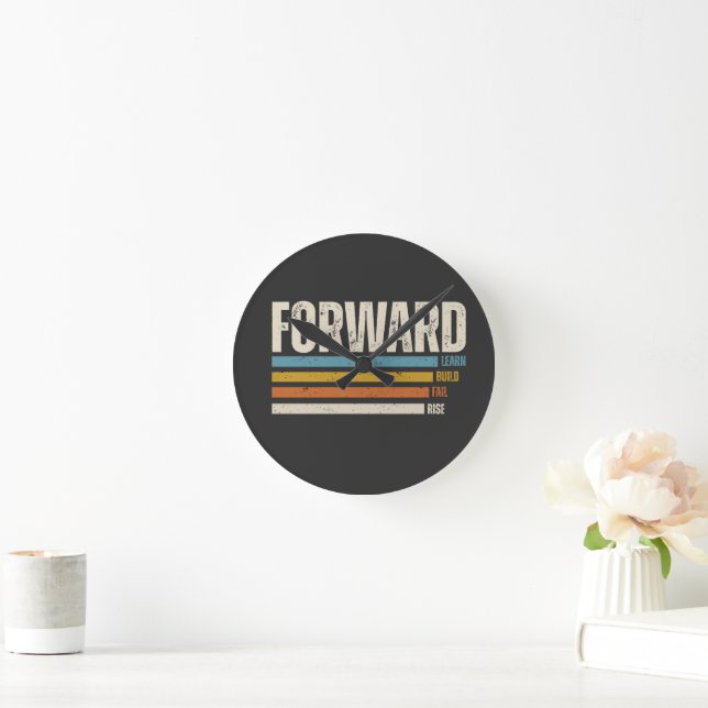 Forward Vintage Tee Round Clock (Home)