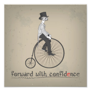 Forward With Confidence Vintage Bicycle Photo