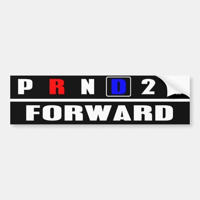 FORWARD WITH DEMOCRATS - Pro-Liberal - Anti-GOP Bumper Sticker (Front)
