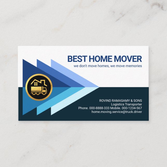 Forwarding Triangle Logistics Trucker Business Card (Front)