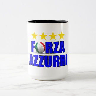 Forza Azzurri 4 Time World Soccer Champions Two-Tone Coffee Mug