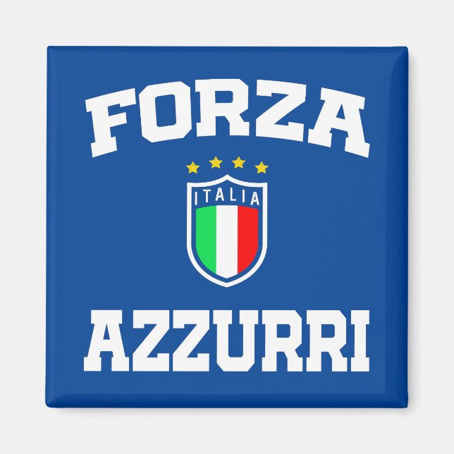 Forza Azzurri Italia Jersey 2021 Football Funs  Magnet (Front)