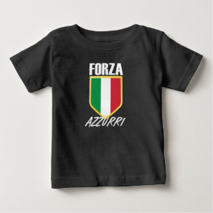 Forza Azzurri Italy Flag Soccer Baby T-Shirt