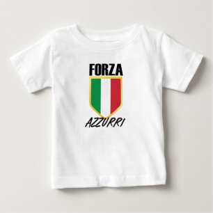 Forza Azzurri Italy Flag Soccer Baby T-Shirt