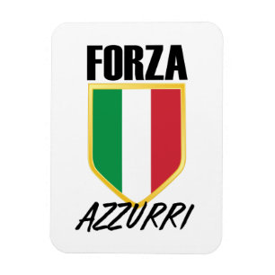 Forza Azzurri Italy Flag Soccer Magnet