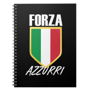 Forza Azzurri Italy Flag Soccer Notebook