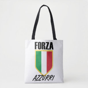 Forza Azzurri Italy Flag Soccer Tote Bag