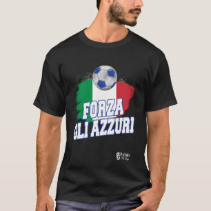  Forza Gli Azzuri Version 1 Black T-Shirt