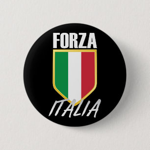 Forza Italia Italian Flag Soccer 2 Inch Round Button
