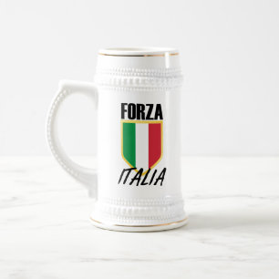 Forza Italia Italy Flag Soccer Beer Stein