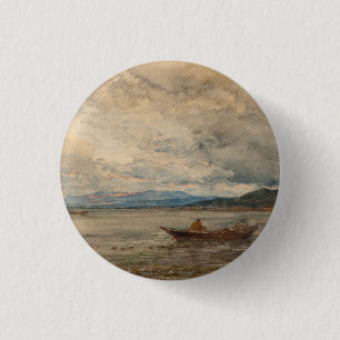Fos, Environs De Martigues – Félix Ziem 1 Inch Round Button