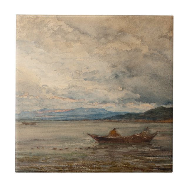 Fos, Environs De Martigues – Félix Ziem Tile (Front)