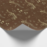 Fossil Digging Dinosaur Brown and Faux Gold Foil