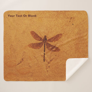 Fossil Dragonfly Sherpa Blanket