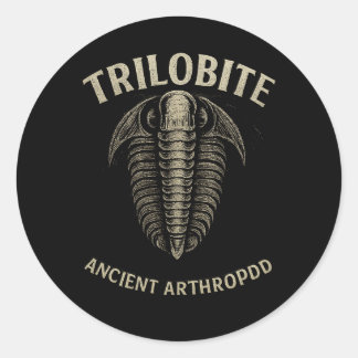 Fossil Echoes – Artisan Trilobite Classic Round Sticker