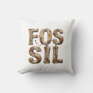 Fossil Funny 40th Birthday Gift Paleontology Dinos Throw Pillow