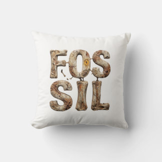 Fossil Funny 40th Birthday Gift Paleontology Dinos Throw Pillow